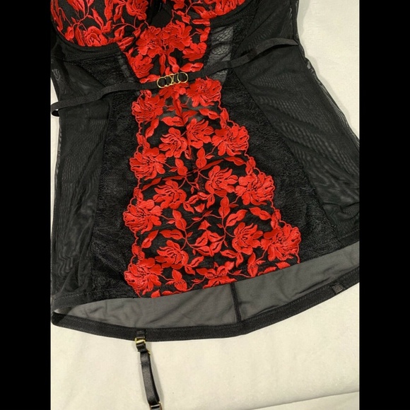 NEW $85 Ann Summers Padded Underwire Chemise in Black/Red‎ [SZ 8-10 D/DD ] - Picture 7 of 12